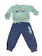 Kinder Sweatpants Set - Jogginganzug Pistachio-blue