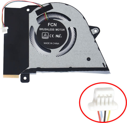 Ανεμιστηράκι Laptop Cpu Cooling Fan Asus Rog Zephyrus G14 2021 Ga401q Ga401qc Ga401qe Ga401qh Ga401qm Ga401qec-k2064t Ga401qec Ga401ihr Ga401hr 13nr05s0ap0101 Dfsck22d05883k Fn58 Fnnw 4pin Κωδ.81583