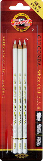 Koh-I-Noor Koh I Noor Charcoal in White Wood Pencils