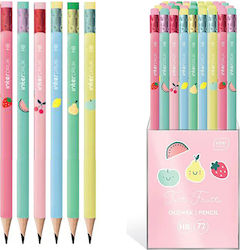 interDRUK Pencil Set with Eraser 72pcs (Μiscellaneous colours)