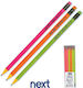 Next Pencil HB Set with Eraser 12pcs (Μiscellaneous colours)