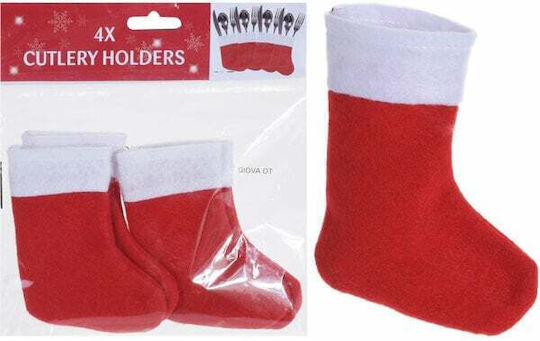 Set Weihnachtliche Besteckhalter L9.5xB14xH14xD9.5cm. 4Stück