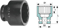 Cap Priză Impact 3/4'' 12 Puncte Scurt 36