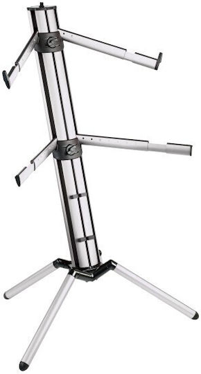 18860 Keyboard Stand Aluminum Two Telescopic Pairs of Support Arms One 15° Angle Option to Add Third Tier
