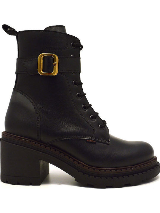 Ragazza Leder Stiefeletten Damen Schwarz