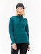Winter Women's Fleece Blouse with Zipper Rainstorm Blue