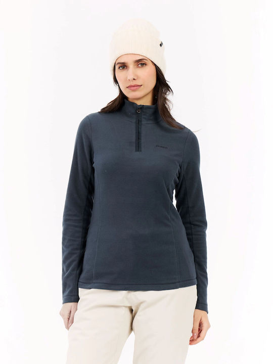 Χειμερινή Γυναικεία Fleece Μπλούζα με Φερμουάρ Twilight Navy