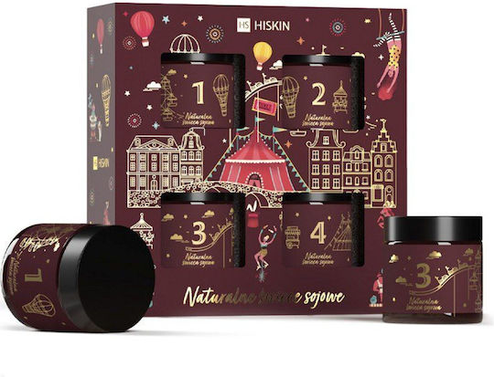 Christmas Gift Set 4 Αρωματικά Κεριά – Mulled Wine Winter Evening Coffee Caramel Apple Cake Cinnamon 100ml X 4