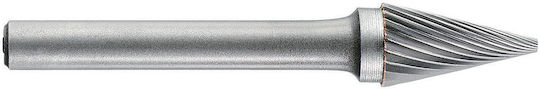 1031701 Tungsten Carbide Milling Cutter Shape M Conical Sharp Tip Single Edge Type C Size 16 Shank 6