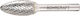 5035 Biax Milling Cutter Sintered Carbide Cms Flame Shape H Flh Dim 3 X 6