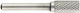 1031632 Tungsten Carbide Cutter Shape A Cylindrical Cutting Head Double Sharpening Type D Size 10