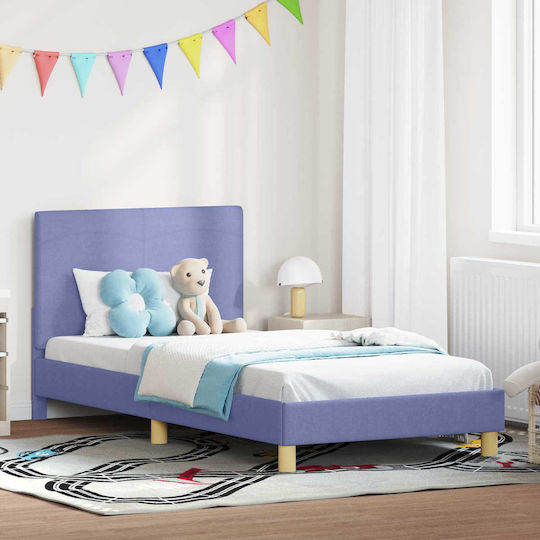 Kids Bed Single Blue for Mattress 94x208cm