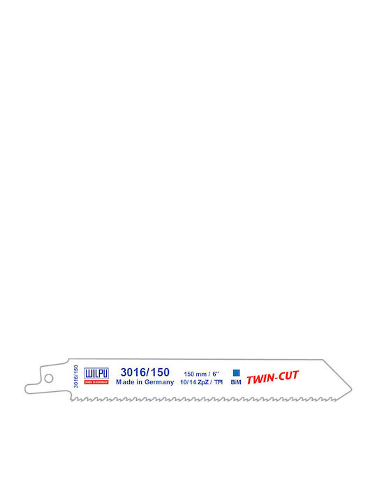 3016/150 Lama Bi-metal Twin Cut Fierăstrău Pendular Lemn Cuie Metal 20 Bucăți Dimensiune 150 X 19 X 0.9 Mm
