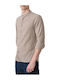 Long-sleeved Linen Shirt Beige