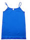 Mit Spaghetti-Träger Electric Blue Damen T-Shirt