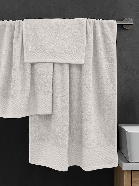 Lino Home Bath Towel Set 3pcs Serapha Ecru Weig...