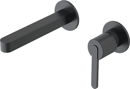 Orabella Built-in Faucet Mixer for for Bathroom Sink 1 Exit Black