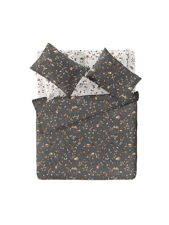 Saint Clair Duvet Cover Set Cotton Queen with 2 Pillowcases 225x245 Golden