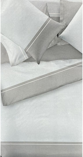 Saint Clair Duvet Cover Set Cotton Queen with 2 Pillowcases 225x245 Mint