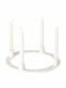 Raeder Candle Holder Porcelain in White Color 16.5x16.5x2.5cm 1pcs