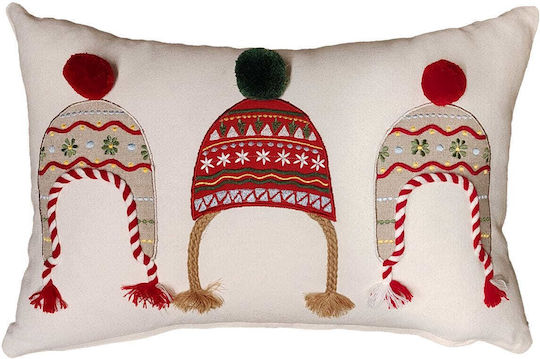 Decorative Pillow White Christmas Ecru 30x45cm Nef Nef Homeware Cotton Ecru 30x45