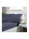 First Choice Set Cearșaf cu 2 Fețe de pernă Super dublu 240x260cm. Blue (eclipse) 3buc