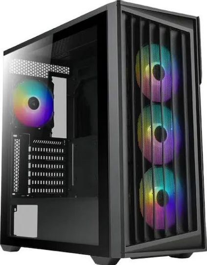 Azza Torrent Gaming Midi Tower Κουτί Υπολογιστή με Πλαϊνό Παράθυρο Μαύρο