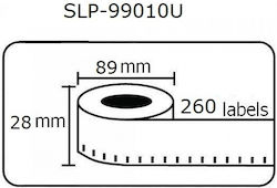 ABC Pak 260 Αυτοκόλλητες Ετικέτες σε Ρολό 89x28mm ABC Pak 260 Αυτοκόλλητες Ετικέτες σε Ρολό 89x28mm