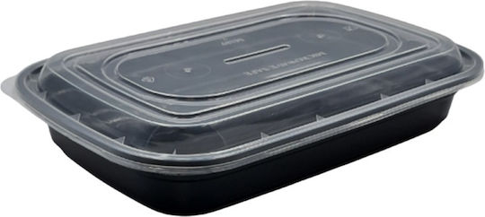Disposable Plastic PP Tableware 750ml Black 50pcs