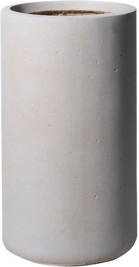 Supergreens Rocky Pot Ceramic White 27x27x50cm.
