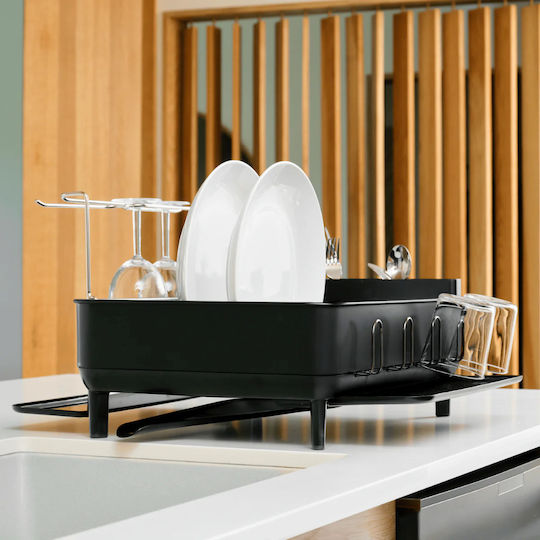 Simplehuman Στραγγιστήρι Νεροχύτη Μεταλλικό Μαύρο 56.6x51.4x29.2cm