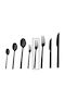 Espiel Divine Gabel-Set Obst/Dessert Edelstahl Schwarz 19cm 12Stück