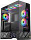 Xigmatek Alphard Pro Геймърско Midi Tower Компютърна Кутия с Страничен Прозорец и RGB Осветление Черна