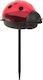 Led Solar Lamp Ladybug Cool White Red 75 X 60 X 156 Mm