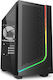 Sharkoon J1000 ARGB Gaming Mini Tower Κουτί Υπολογιστή με Πλαϊνό Παράθυρο Μαύρο