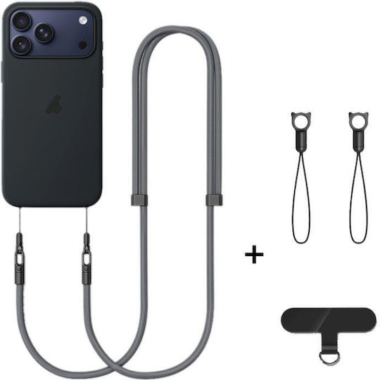 Șnur Pentru Telefon Mobil Xdcase Cu Dublă Cataramă Reglabil Crossbody Gri Închis