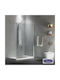 Devon Iwis Walk-in Duschwand für Dusche mit Schieben Tür 37-39x200cm Weiß Matt