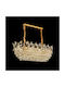 Alista Home Candelabru 9xE14 Ø90cm cu Cristale Auriu AT1CT-IM1P-HT2L-CC6705/900X350GD