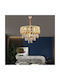 Alista Home Candelabru 5xE14 Ø40cm cu Cristale Auriu AT1CT-IM1P-HT2L-CC912/400GD