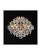 Alista Home Candelabru 5xE14 Ø40cm cu Cristale Auriu AT1CT-IM1P-HT2L-CC9259/5FGD