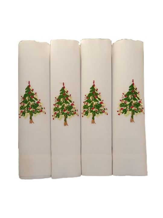 Nakas Concept Set Christmas Towels White L50xW50cm. 4pcs