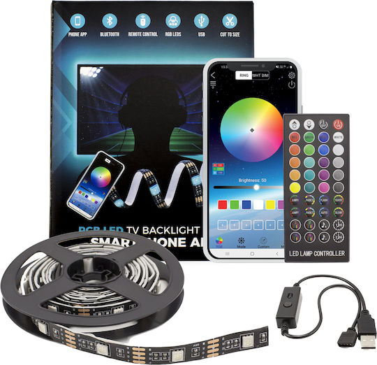 Alista Home Inteligent Bandă LED Pentru televizor USB 5V RGB Lumină cu Sursă de alimentare & Telecomandă