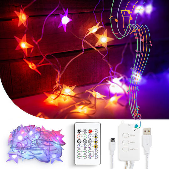 Alista Home Rezistent la apă Inteligent Bandă LED USB 5V RGB Lumină 5m cu Sursă de alimentare & Telecomandă