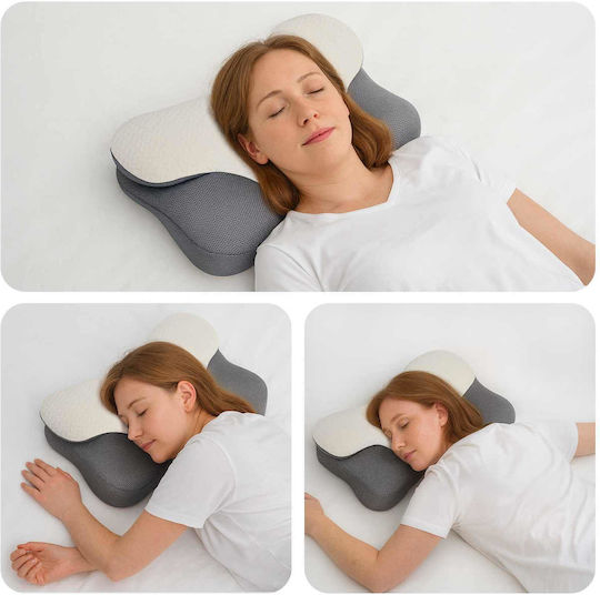 vidaXL Μαξιλάρι με Memory Foam 59x38x14cm σε Λευκό χρώμα 42012690