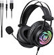 Onikuma X80 Über Ohr Gaming-Headset mit Verbindung 3,5mm / USB Schwarz