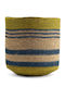 Soulworks Decorative Basket Wicker Yellow 21x21x24cm