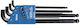 Set Long Hexagonal Socket Wrenches Ball End Stubby Version In Plastic Holder