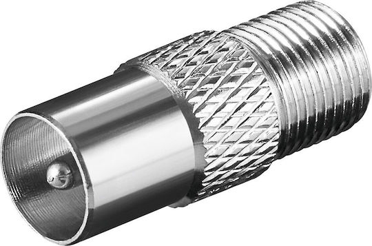 Goobay Convertor Coaxial masculin în Conector F feminin Argintiu 10buc 11395