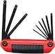 Set Hexagonal Socket Wrenches Ball End Folding Type