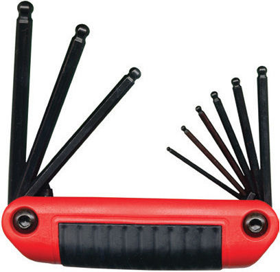Set Hexagonal Socket Wrenches Ball End Folding Type